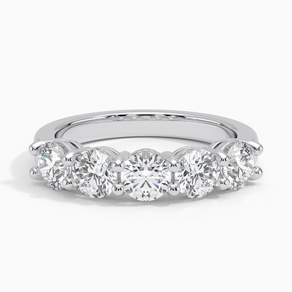 1.46CTW Round Five Stone Lab Grown Diamond Wedding Ring For Women