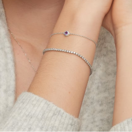 3CTW 6.5 inch Round Lab Grown Diamond Tennis Bracelet