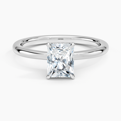 1CT Radiant Lab Grown Diamond Solitaire Ring