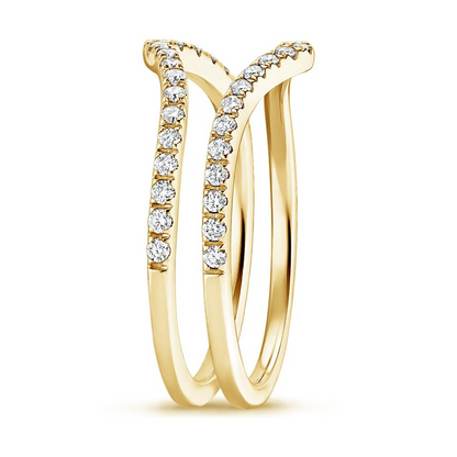 0.33 Lab Grown Diamond Half Eternity Simple Wedding Band