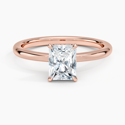 1CT Radiant Lab Grown Diamond Solitaire Ring