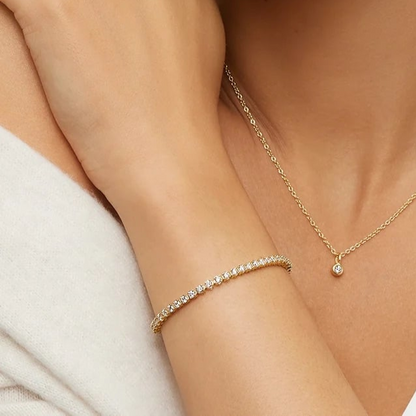 3CTW 6.5 inch Round Lab Grown Diamond Tennis Bracelet