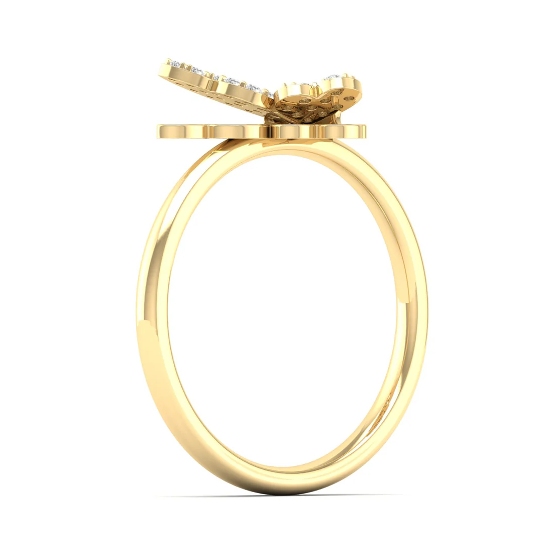 0.15Ctw Lab Grown Diamond Flying Butterfly Ring