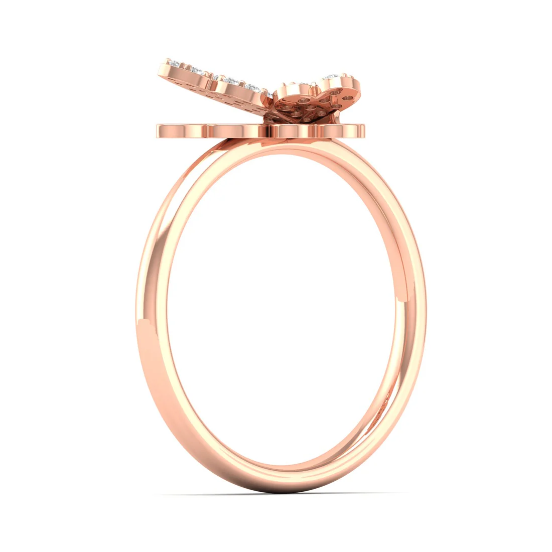 0.15Ctw Lab Grown Diamond Flying Butterfly Ring