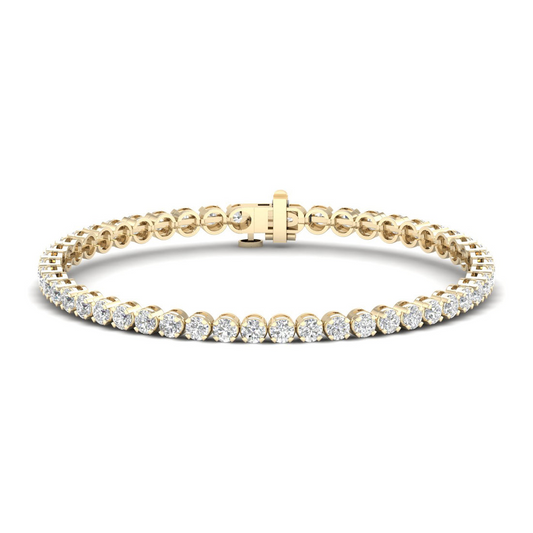 5.00CTW Four Prong Lab Grown Diamond Round Classic Tennis Bracelet