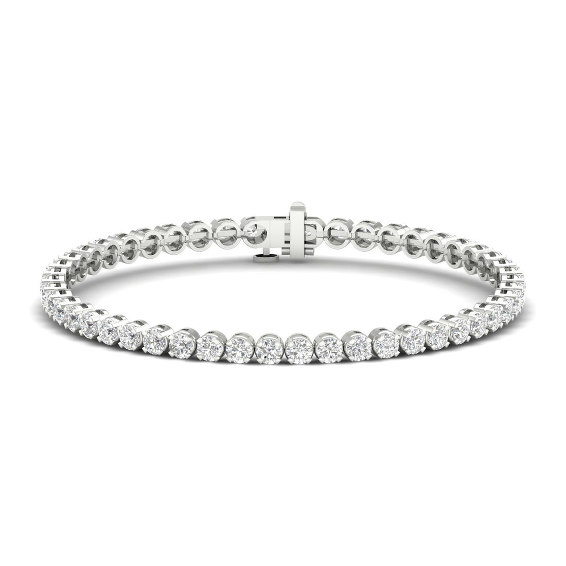 5.00CTW Four Prong Lab Grown Diamond Round Classic Tennis Bracelet
