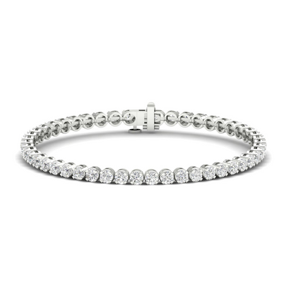 5.00CTW Four Prong Lab Grown Diamond Round Classic Tennis Bracelet