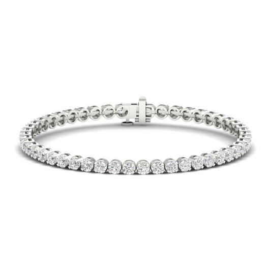 5.00CTW Four Prong Lab Grown Diamond Round Classic Tennis Bracelet