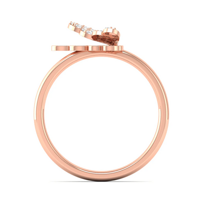 0.15Ctw Lab Grown Diamond Flying Butterfly Ring