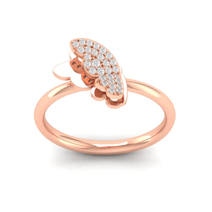 0.15Ctw Lab Grown Diamond Flying Butterfly Ring