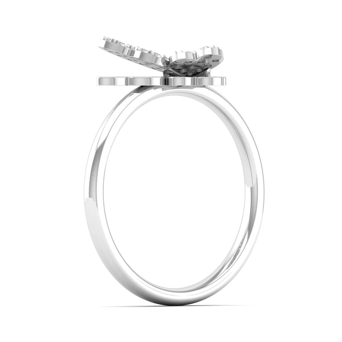0.15Ctw Lab Grown Diamond Flying Butterfly Ring