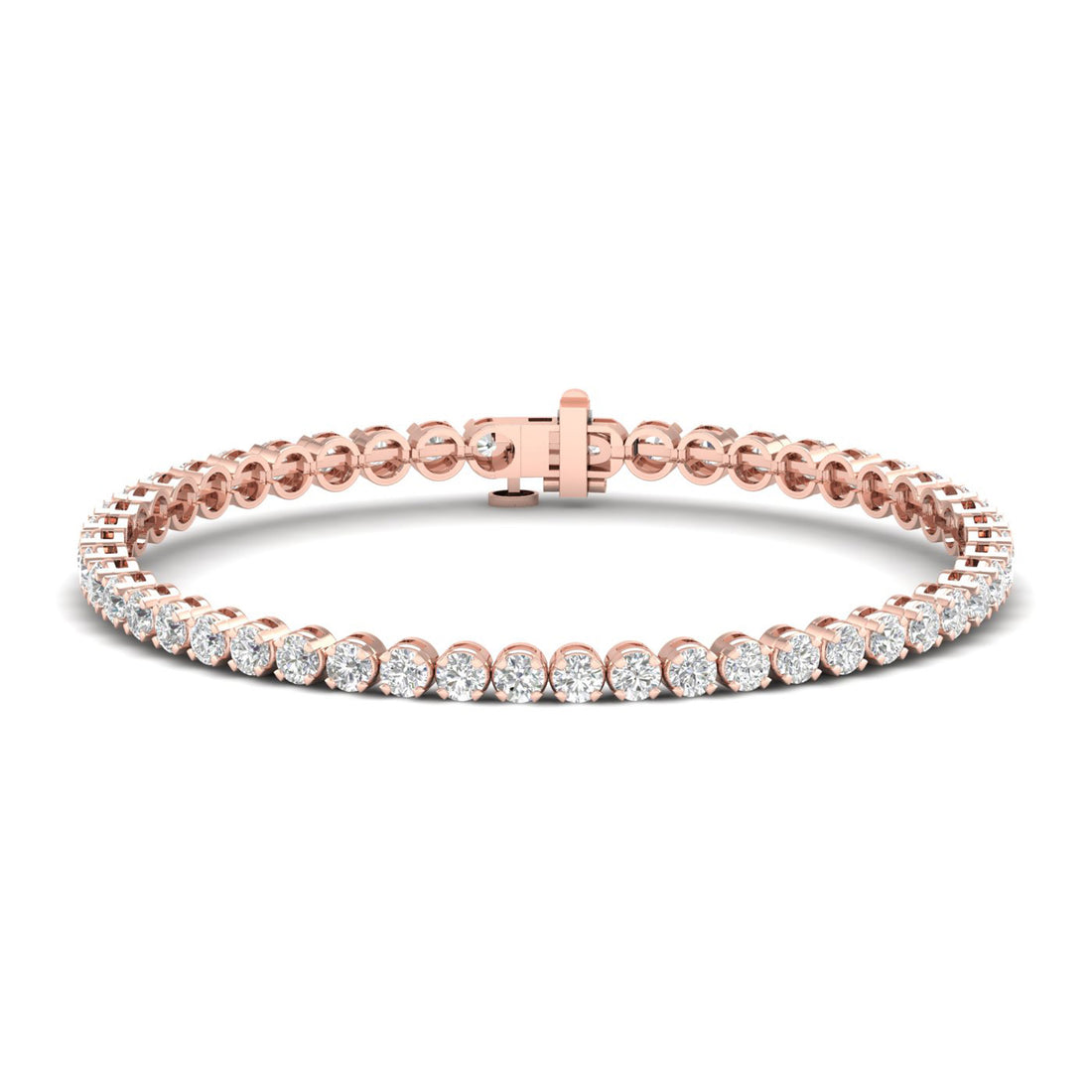 5.00CTW Four Prong Lab Grown Diamond Round Classic Tennis Bracelet