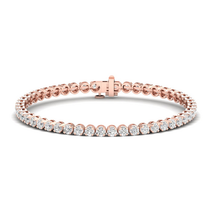 5.00CTW Four Prong Lab Grown Diamond Round Classic Tennis Bracelet