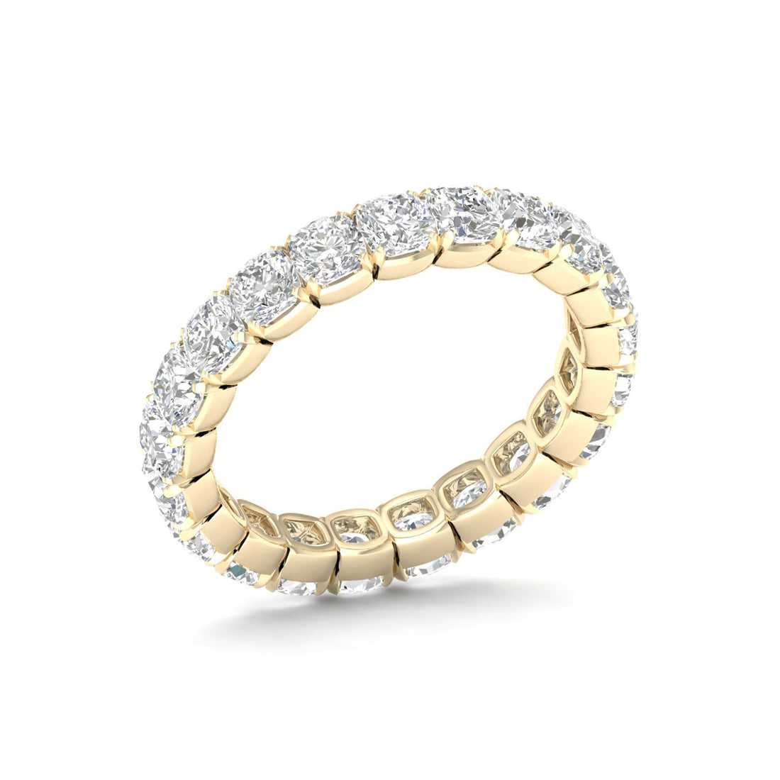 3 CTW Cushion Eternity Lab Grown Diamond Wedding Band