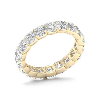 4 CTW Cushion Eternity Lab Grown Diamond Wedding Band