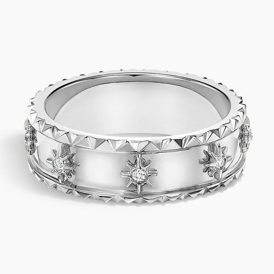 0.07CTW Lab Grown Diamond Full Bezel Set Wedding Band