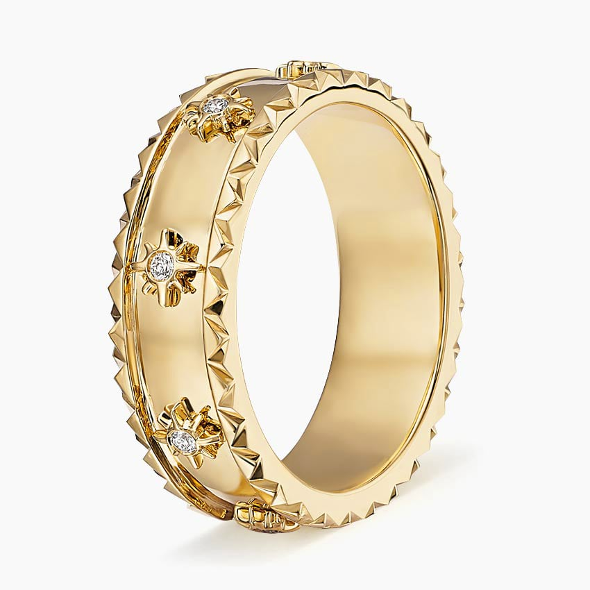 0.07CTW Lab Grown Diamond Full Bezel Set Wedding Band