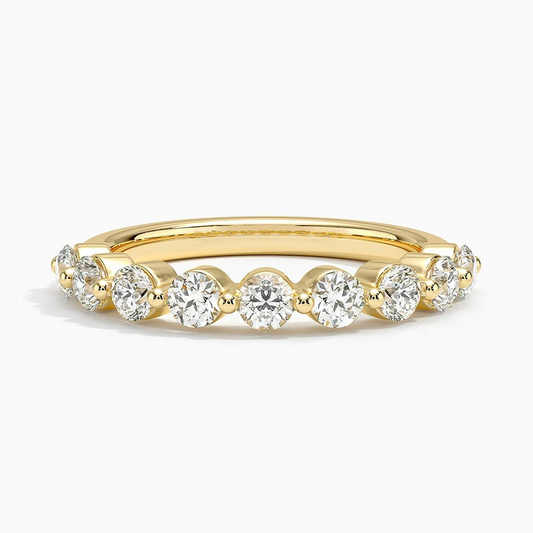 0.75CTW Full Bezel Set Lab Grown Diamond Wedding Band