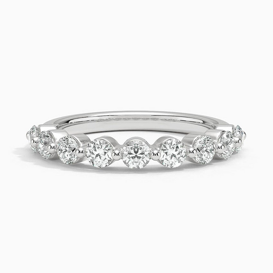 0.75CTW Full Bezel Set Lab Grown Diamond Wedding Band