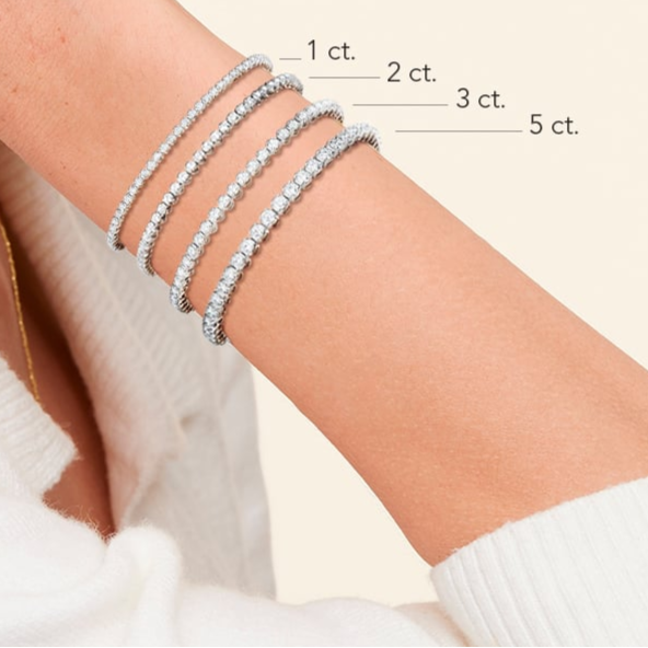 4CTW 6.5 inch Lab Grown Diamond Line Tennis Bracelet