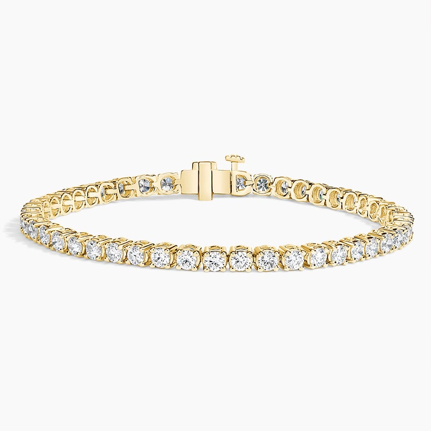 4CTW 6.5 inch Lab Grown Diamond Line Tennis Bracelet in Gold