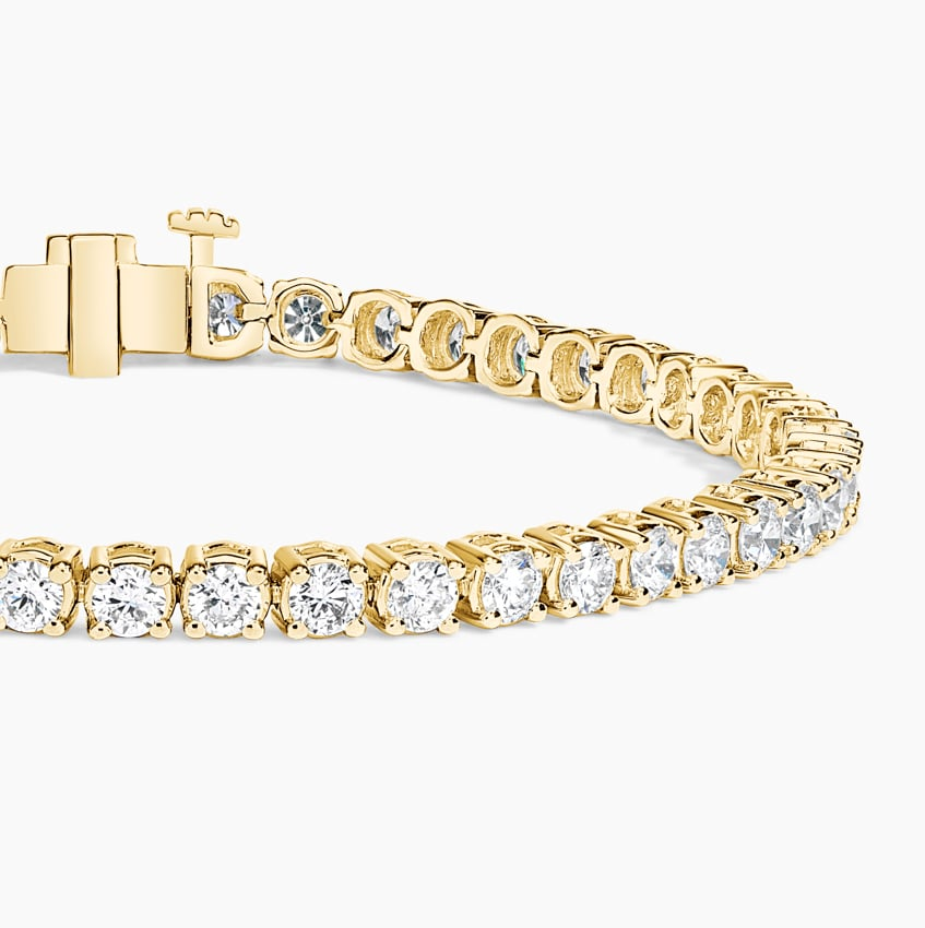 4CTW 6.5 inch Lab Grown Diamond Line Tennis Bracelet in Gold