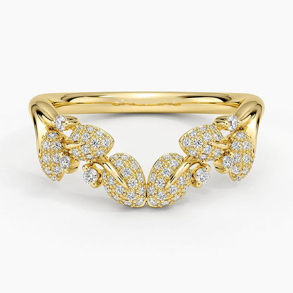 0.29CTW Lab Grown Diamond Unique Canopy Pavé Wedding Band