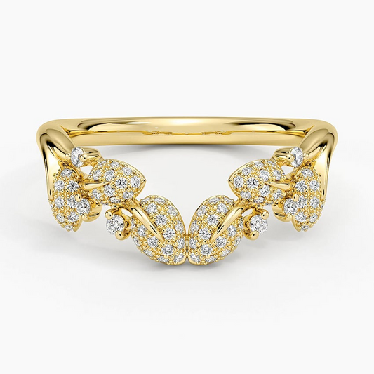 0.29CTW Lab Grown Diamond Unique Canopy Pavé Wedding Band