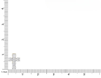 1.5 CTW 14k Lab Grown Diamond Cluster Pendant Charm