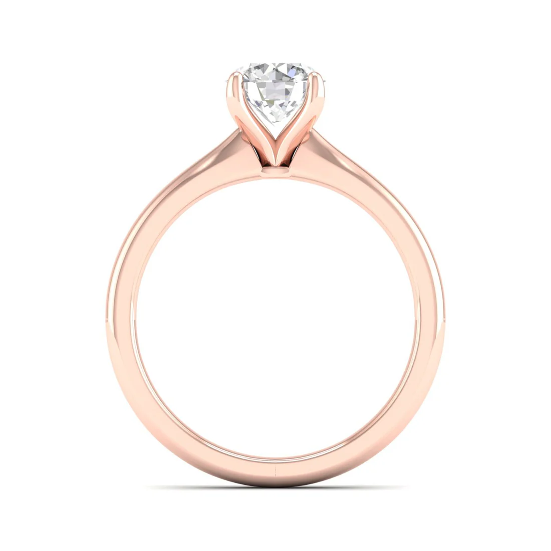 1 CTW Round Cut Lab Grown Diamond Women Solitaire Ring