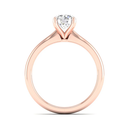 1 CTW Round Cut Lab Grown Diamond Women Solitaire Ring