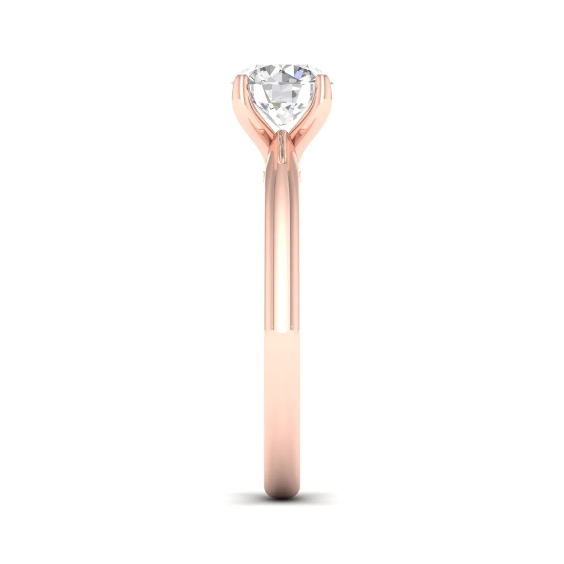 1 CTW Round Cut Lab Grown Diamond Women Solitaire Ring