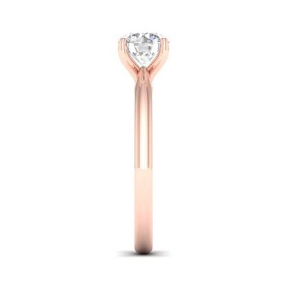 1 CTW Round Cut Lab Grown Diamond Women Solitaire Ring
