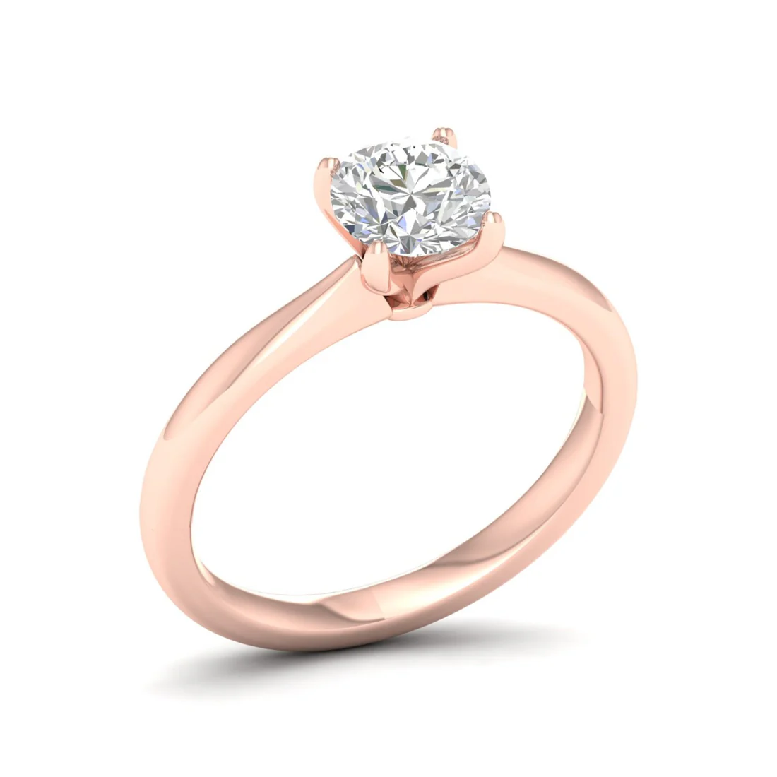 1 CTW Round Cut Lab Grown Diamond Women Solitaire Ring