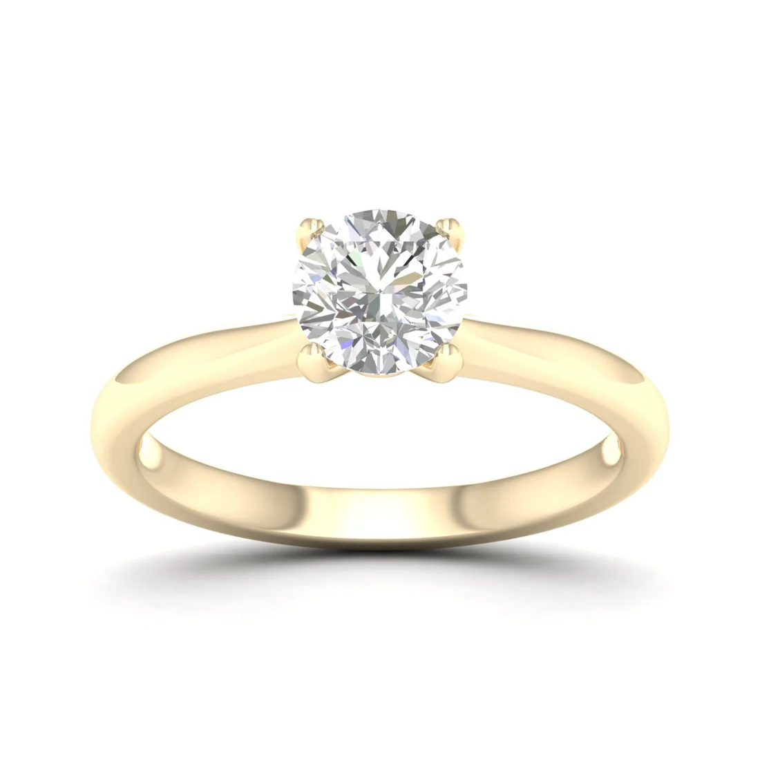 1 CTW Round Cut Lab Grown Diamond Women Solitaire Ring
