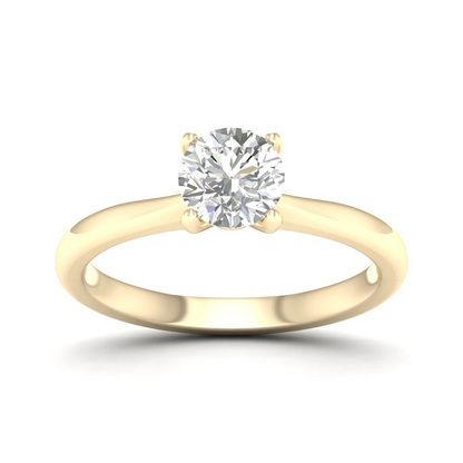 1 CTW Round Cut Lab Grown Diamond Women Solitaire Ring