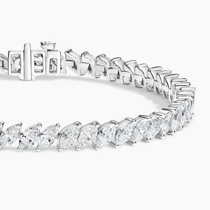 8.33CTW 7 inch Marquise Lab Grown Diamond Tennis Bracelet