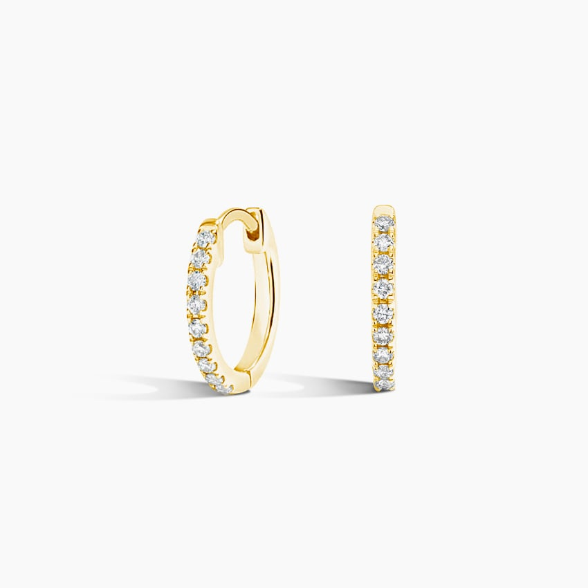 0.10 CTW Lab Grown Diamond Hoop Earrings