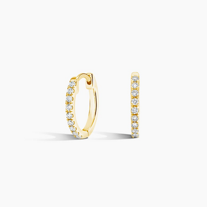 0.10 CTW Lab Grown Diamond Hoop Earrings