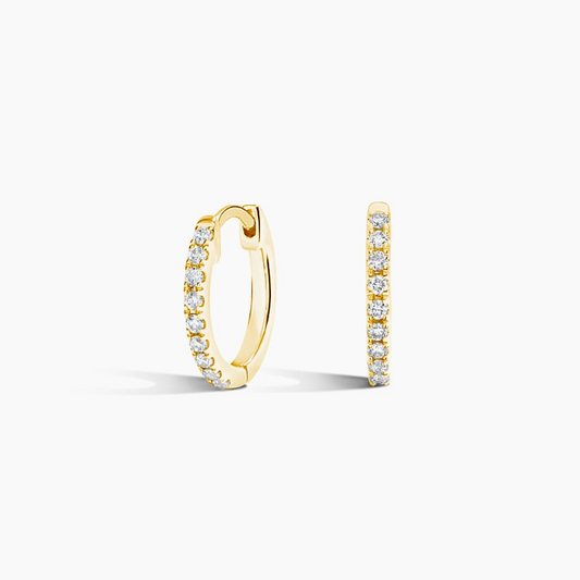 0.10 CTW Lab Grown Diamond Hoop Earrings