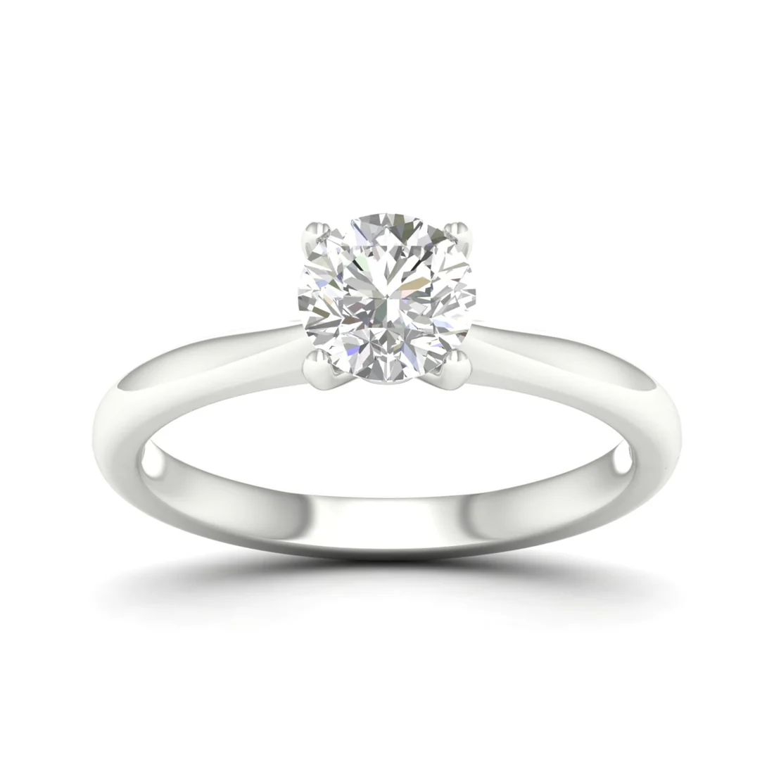 1 CTW Round Cut Lab Grown Diamond Women Solitaire Ring