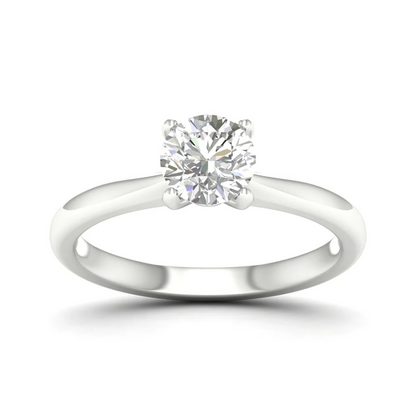 1 CTW Round Cut Lab Grown Diamond Women Solitaire Ring