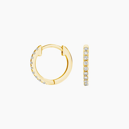 0.10 CTW Lab Grown Diamond Hoop Earrings