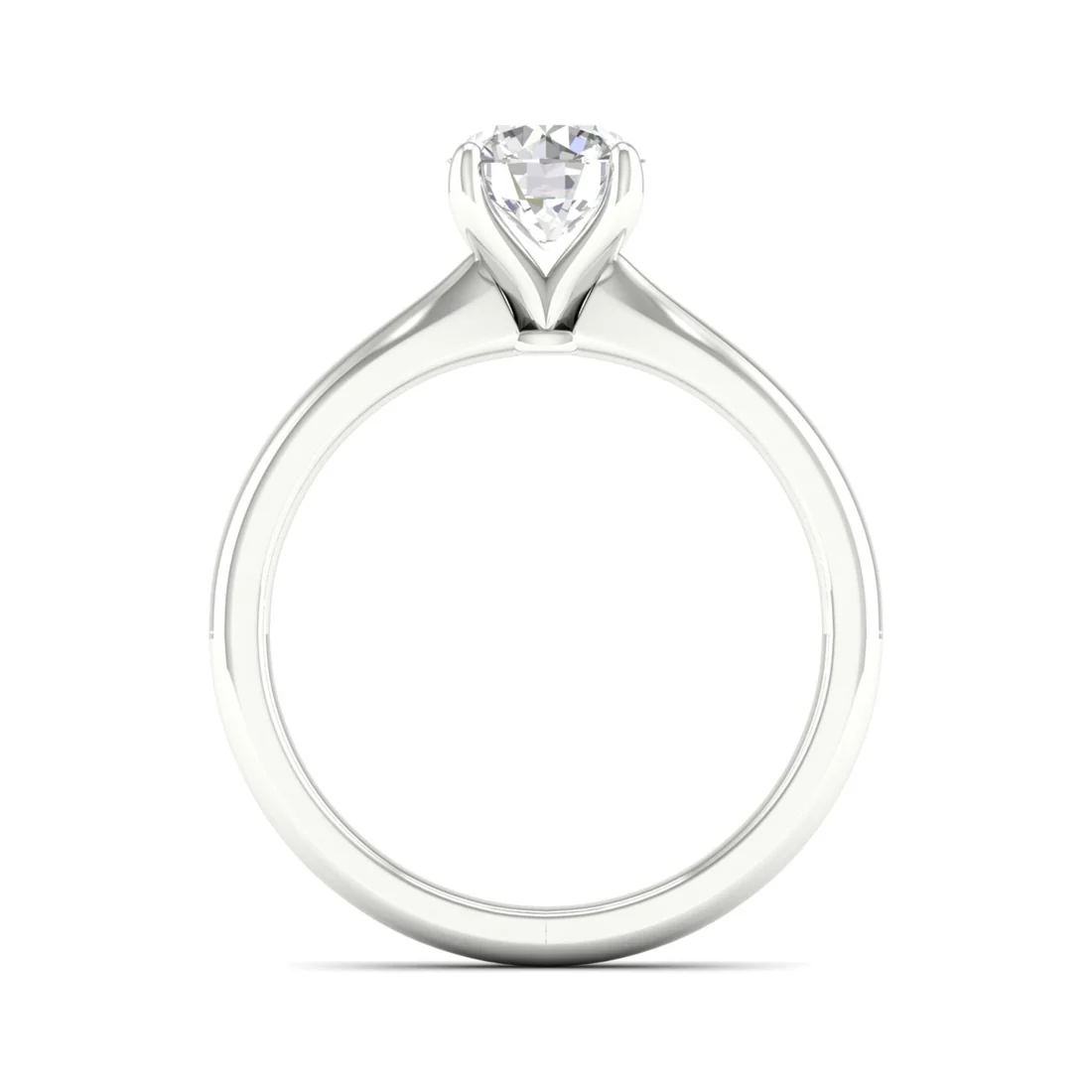 1 CTW Round Cut Lab Grown Diamond Women Solitaire Ring