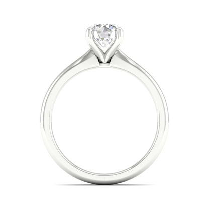 1 CTW Round Cut Lab Grown Diamond Women Solitaire Ring