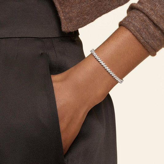 8.33CTW 7 inch Marquise Lab Grown Diamond Tennis Bracelet