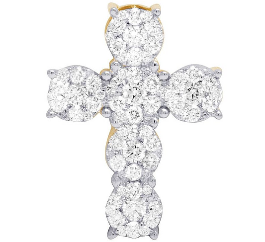 1.5 CTW 14k Lab Grown Diamond Cluster Pendant Charm