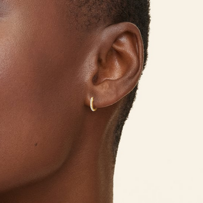 0.10 CTW Lab Grown Diamond Hoop Earrings