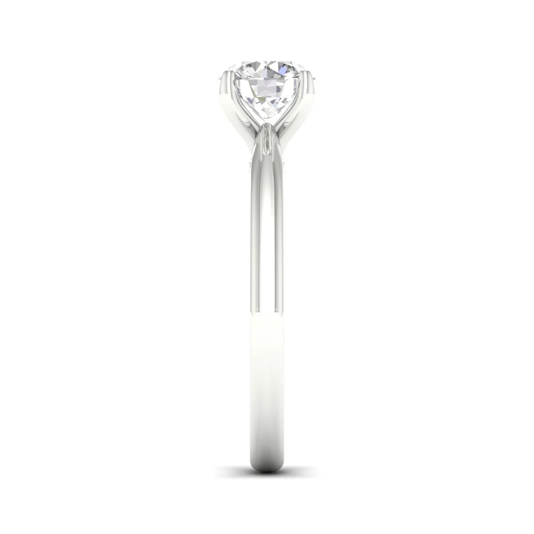 1 CTW Round Cut Lab Grown Diamond Women Solitaire Ring