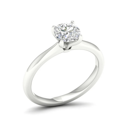 1 CTW Round Cut Lab Grown Diamond Women Solitaire Ring
